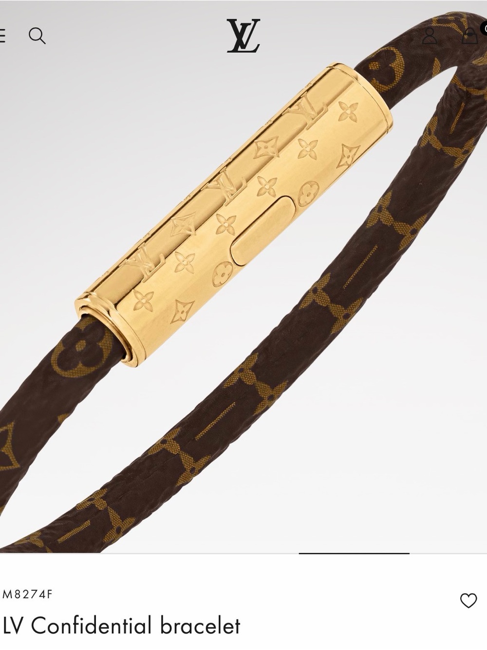 Louis Vuitton Confidential Bracelet with Gold details. 💥Authentic💥 - Picture 11 of 12